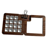 Maxbell Travel Paint Tray Painting Art Supplies Oil Paint for Kids or Students Walnut with Clip