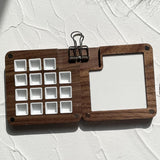 Maxbell Travel Paint Tray Painting Art Supplies Oil Paint for Kids or Students Walnut with Clip