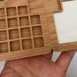Maxbell Travel Paint Tray Painting Art Supplies Oil Paint for Kids or Students Oak 15 Grids