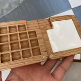 Maxbell Travel Paint Tray Painting Art Supplies Oil Paint for Kids or Students Oak 15 Grids