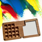 Maxbell Travel Paint Tray Painting Art Supplies Oil Paint for Kids or Students Oak 15 Grids