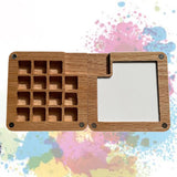 Maxbell Travel Paint Tray Painting Art Supplies Oil Paint for Kids or Students Oak 15 Grids