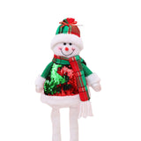 Maxbell Stretchable Christmas Doll Flexible Legs Standing for Tree Ornament Birthday Snowman L