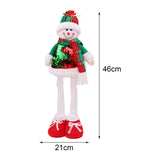 Maxbell Stretchable Christmas Doll Flexible Legs Standing for Tree Ornament Birthday Snowman L
