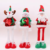 Maxbell Stretchable Christmas Doll Flexible Legs Standing for Tree Ornament Birthday Snowman L