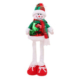 Maxbell Stretchable Christmas Doll Flexible Legs Standing for Tree Ornament Birthday Snowman L