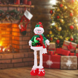 Maxbell Stretchable Christmas Doll Flexible Legs Standing for Tree Ornament Birthday Snowman L