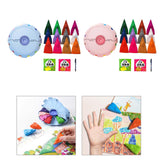 Maxbell 12Pcs Painting Pens with Storage Case Gifts for Beginner Adults Blue