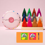 Maxbell 12Pcs Painting Pens with Storage Case Gifts for Beginner Adults Pink
