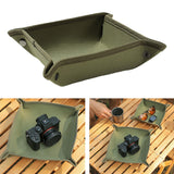 Maxbell Collapsible Key Storage Tray Sundries Box for Bedroom Home Bathroom Small Green