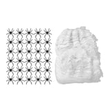 Maxbell Halloween Cobwebs with 30 Fake Spiders Realistic Cobwebs Windows