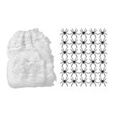Maxbell Halloween Cobwebs with 30 Fake Spiders Realistic Cobwebs Windows