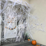 Maxbell Halloween Cobwebs with 30 Fake Spiders Realistic Cobwebs Windows