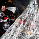 Maxbell Halloween Cobwebs with 30 Fake Spiders Realistic Cobwebs Windows