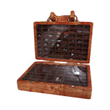 Maxbell Wooden Rock Collection Box Vintage Retro Fashion for Classroom Home Teaching