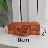 Maxbell Wooden Rock Collection Box Vintage Retro Fashion for Classroom Home Teaching