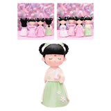 Maxbell Resin Chinese Ancient Girl Doll Hanfu Girl Statue for Home Desktop Office Style B