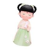 Maxbell Resin Chinese Ancient Girl Doll Hanfu Girl Statue for Home Desktop Office Style B