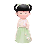 Maxbell Resin Chinese Ancient Girl Doll Hanfu Girl Statue for Home Desktop Office Style B
