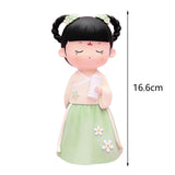 Maxbell Resin Chinese Ancient Girl Doll Hanfu Girl Statue for Home Desktop Office Style B