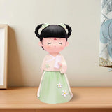 Maxbell Resin Chinese Ancient Girl Doll Hanfu Girl Statue for Home Desktop Office Style B