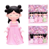 Maxbell Resin Chinese Ancient Girl Doll Hanfu Girl Statue for Home Desktop Office Style D