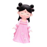 Maxbell Resin Chinese Ancient Girl Doll Hanfu Girl Statue for Home Desktop Office Style D