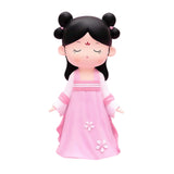 Maxbell Resin Chinese Ancient Girl Doll Hanfu Girl Statue for Home Desktop Office Style D