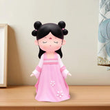 Maxbell Resin Chinese Ancient Girl Doll Hanfu Girl Statue for Home Desktop Office Style D