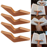 Maxbell 4Pcs Wooden Book Reading Holder Hand Reading Assistant for Bookworm Gift