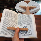 Maxbell 4Pcs Wooden Book Reading Holder Hand Reading Assistant for Bookworm Gift
