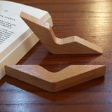 Maxbell 4Pcs Wooden Book Reading Holder Hand Reading Assistant for Bookworm Gift