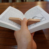 Maxbell 4Pcs Wooden Book Reading Holder Hand Reading Assistant for Bookworm Gift