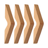 Maxbell 4Pcs Wooden Book Reading Holder Hand Reading Assistant for Bookworm Gift