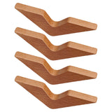 Maxbell 4Pcs Wooden Book Reading Holder Hand Reading Assistant for Bookworm Gift