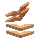 Maxbell 4Pcs Wooden Book Reading Holder Hand Reading Assistant for Bookworm Gift