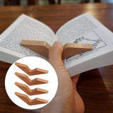 Maxbell 4Pcs Wooden Book Reading Holder Hand Reading Assistant for Bookworm Gift