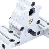 Maxbell 1/10 Transmission Cases for SCX10 Remote Control Crawler Car DIY Accs Silver