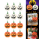 Maxbell 12 Pieces Simulation Pumpkins Fall Harvest Decor Prop for Party Ornament White and Orange