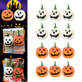 Maxbell 12 Pieces Simulation Pumpkins Fall Harvest Decor Prop for Party Ornament White and Orange