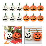 Maxbell 12 Pieces Simulation Pumpkins Fall Harvest Decor Prop for Party Ornament White and Orange