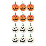 Maxbell 12 Pieces Simulation Pumpkins Fall Harvest Decor Prop for Party Ornament White and Orange