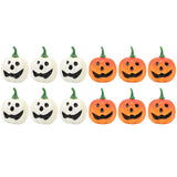 Maxbell 12 Pieces Simulation Pumpkins Fall Harvest Decor Prop for Party Ornament White and Orange