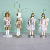 Maxbell Wooden Nutcracker Ornament Figures Set Soldier Accessories for Shelves Gift