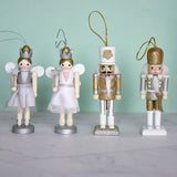 Maxbell Wooden Nutcracker Ornament Figures Set Soldier Accessories for Shelves Gift
