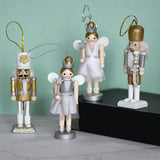 Maxbell Wooden Nutcracker Ornament Figures Set Soldier Accessories for Shelves Gift