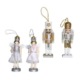 Maxbell Wooden Nutcracker Ornament Figures Set Soldier Accessories for Shelves Gift