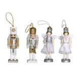 Maxbell Wooden Nutcracker Ornament Figures Set Soldier Accessories for Shelves Gift