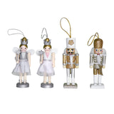 Maxbell Wooden Nutcracker Ornament Figures Set Soldier Accessories for Shelves Gift