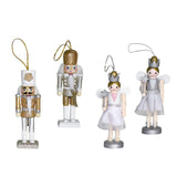 Maxbell Wooden Nutcracker Ornament Figures Set Soldier Accessories for Shelves Gift